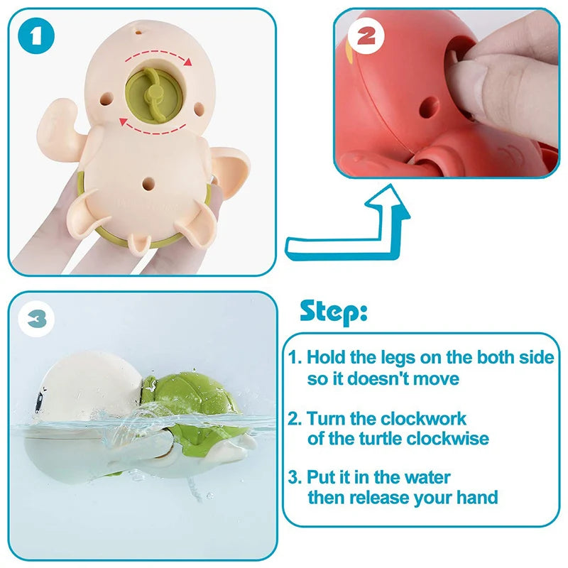 Baby Bathing Cute Swimming Turtle Whale Toy