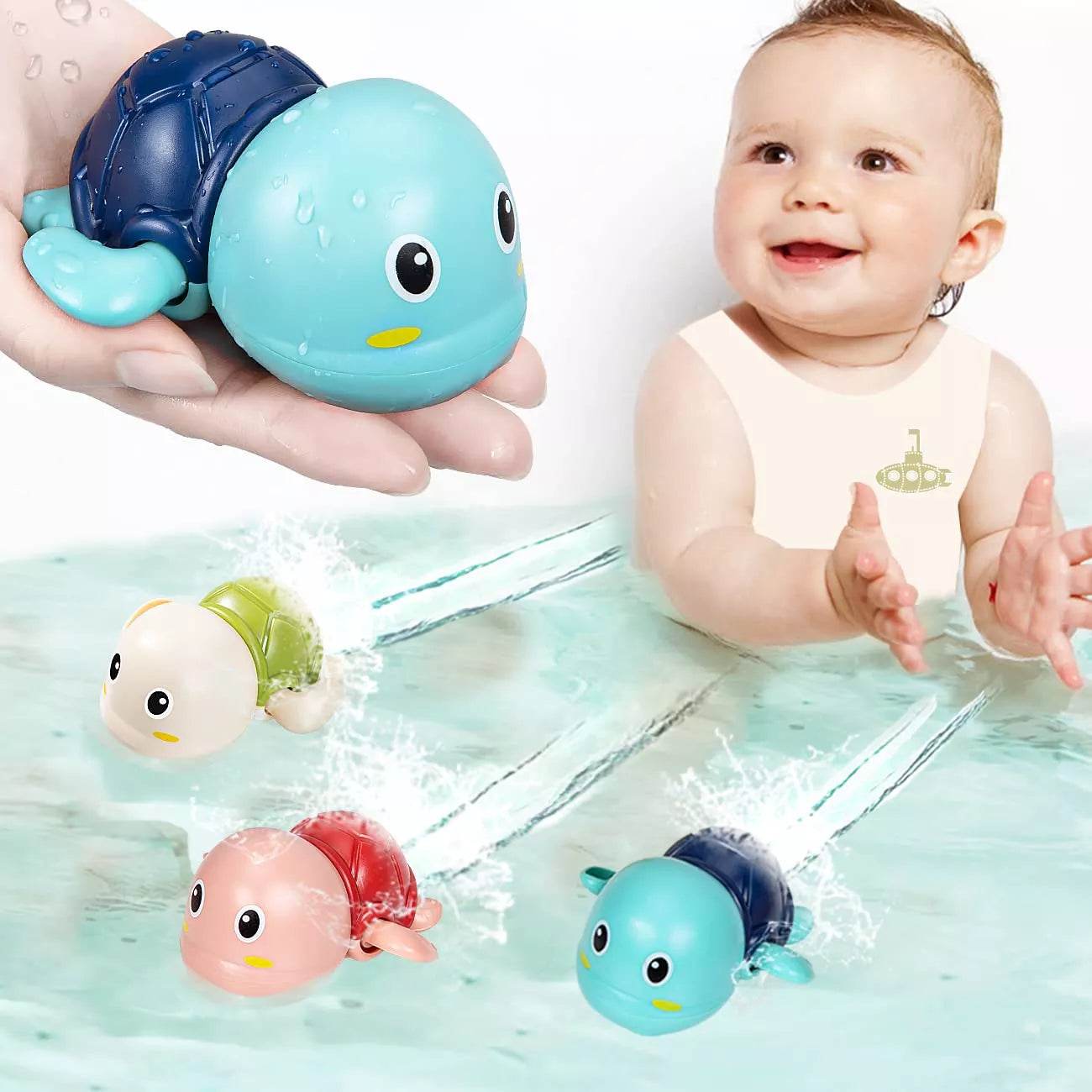 Baby Bathing Cute Swimming Turtle Whale Toy